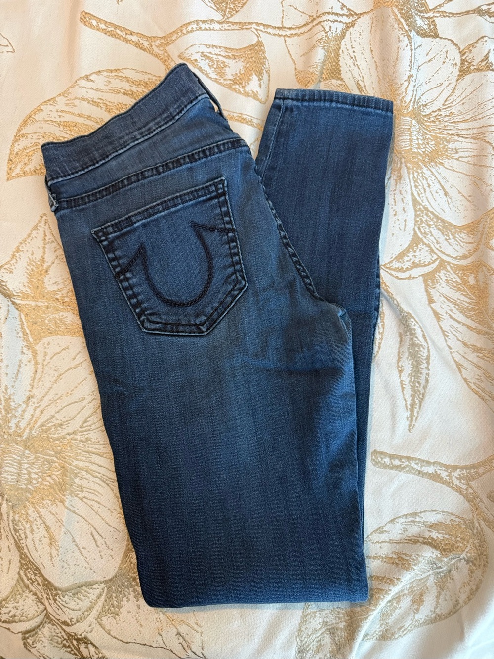 True Religion Women's Skinny Jeans in Deep Indigo